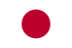 日本国旗，白色底色配红色圆形，代表日本国家足球队